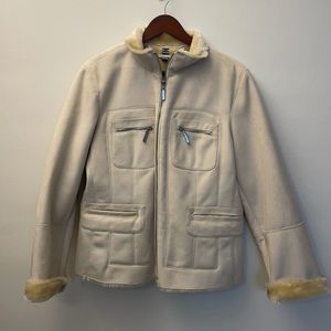 London Harbor By fleet street Jacket. Faux suede exterior/ Faux fur lining. NWOT